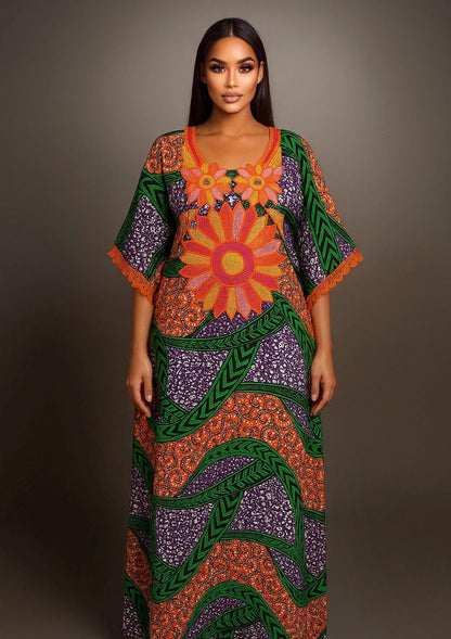 IMPERIALE “ỌLỌRÍ GEMS” – Embroidered Stoned Ankara Bubu Kaftan(s) Collection.