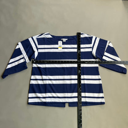TOMMY BAHAMA Women's French Terrace Bell Sleeve Popover Island Navy Size M (New)