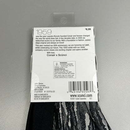 SCUNCI 3-PACK! Multi-Wear Headwraps 1959 Black 2-Pieces (New)