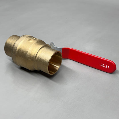 RED-WHITE VALVE Brass Ball Valve 1-1/2" 1.8 lb 5595AB (New)