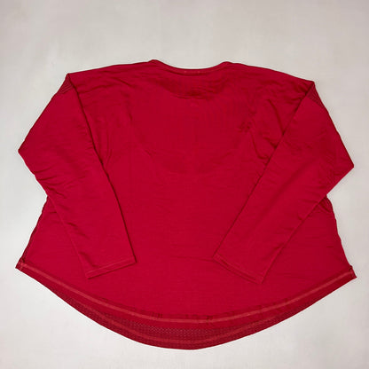 PINK LILY Take the Leap Henley Waffle Knit Blouse Women's Sz 2XL Cranberry PL903 (New)