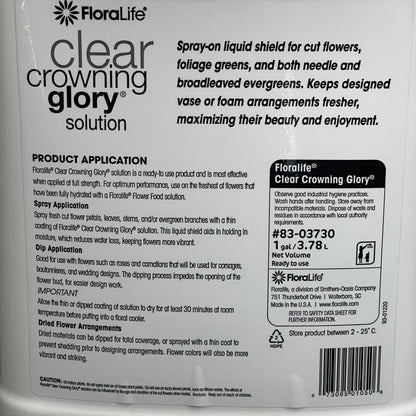 SMITHERS OASIS FloraLife Clear Crowning Glory 1 Gallon Clear (New)