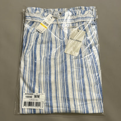 TOMMY BAHAMA Women's Shell Yea Stripe Midi Skirt Turkish Sea Size M (New)