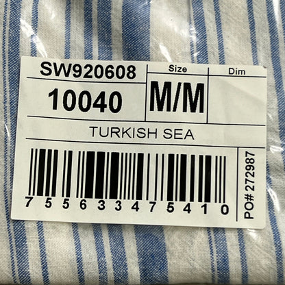 TOMMY BAHAMA Women's Shell Yea Stripe Midi Skirt Turkish Sea Size M (New)