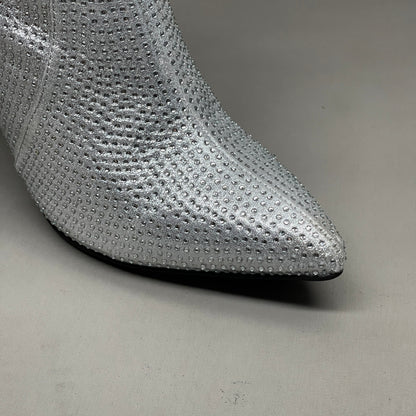 MIA Mackynzie Silver Stone Tall Heeled Boots Sz 6.5M Q100302