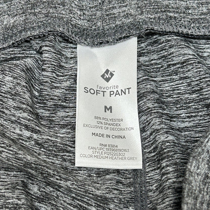MEMBERS MARK Favorite Straight Leg Soft Pant Heather Grey Size Medium (New)