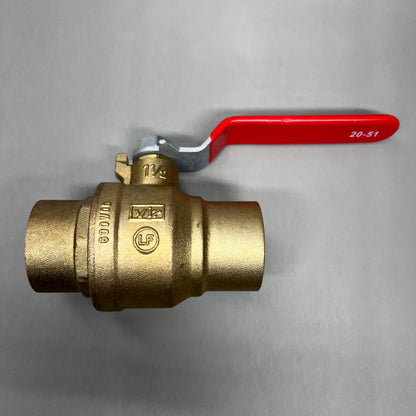 RED-WHITE VALVE Brass Ball Valve 1-1/2" 1.8 lb 5595AB (New)