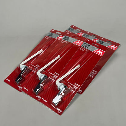 ACE 6-PACK of Tank Flush Lever Chrome for Universal 4 Inch Arm, Front Mount (New)