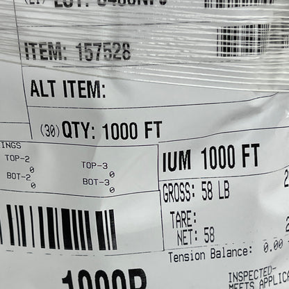 STABILOY BRAND Insulated Aluminum Building Wire, 1000ft Spool (New)