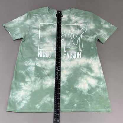 MTV Mint and White Tie-Dye Short Sleeve T-Shirt Women's Sz M 86947(New)