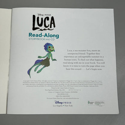 DISNEY PIXAR 10-PK! Luca Read-Along Storybook and CD Paperback Books (AS-IS)