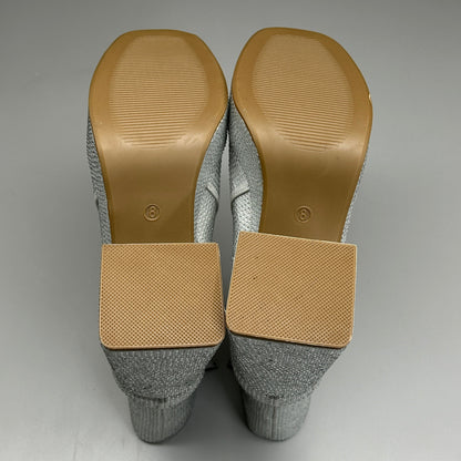 MIA Iva Silver Stone Heeled Boots Women's Sz 9.5 Silver GS1253108 (New)