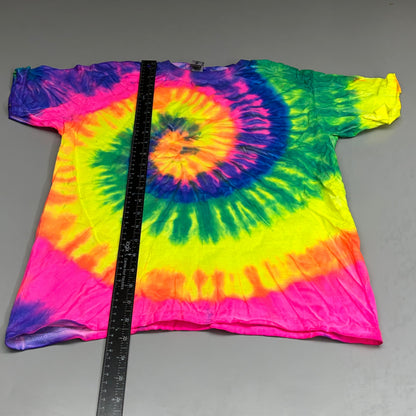 GILDAN (12 PACK) Tie Dye Short Sleeve Unisex Heavy Cotton T-Shirts Sz Youth Large (New)