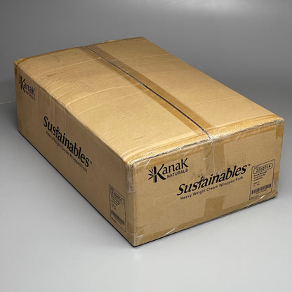 KANAK NATURALS (1,000 FORKS) Heavy Weight Flexible Plastic Fork Individually Wrapped Cream PC6200