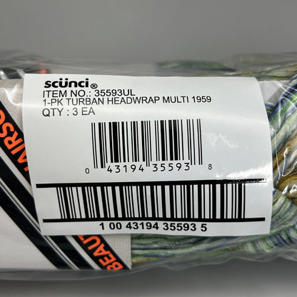 SCUNCI 3-PACK! Turban Headwrap Multicolor 1959 (New)