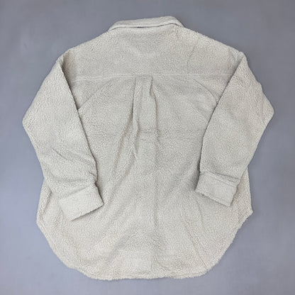 PINK LILY Fleece Button-up Jacket Women's Sz S Beige PL177 (New)