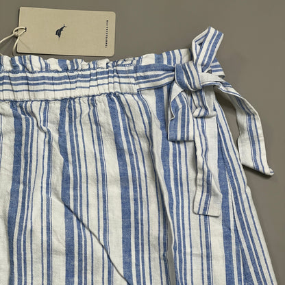 TOMMY BAHAMA Women's Shell Yea Stripe Midi Skirt Turkish Sea Size M (New)
