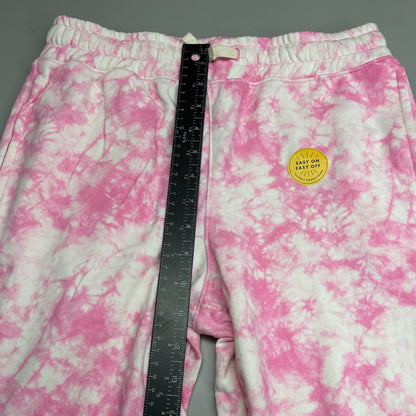 CAT & JACK Kids' Drawstring Tie Dye Jogger Pants Bright Pink Sz XL (New)