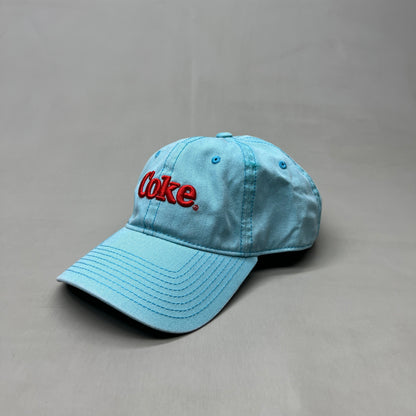 COCA-COLA Baseball Cap Strap Back Sz One Size Bright Aqua 23635 (New)