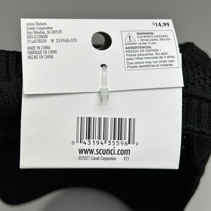 SCUNCI 3-PACK! Visor Super Comfy Super Stretch 1959 Black (New)