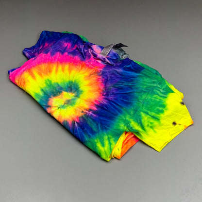 GILDAN (12 PACK) Tie Dye Short Sleeve Unisex Heavy Cotton T-Shirts Sz Youth XS