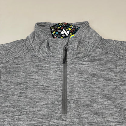 ZUSA Pull Over Shirt Long Sleeve Brisk Quarter Zip Women's Sz M Charcoal Heather (New)