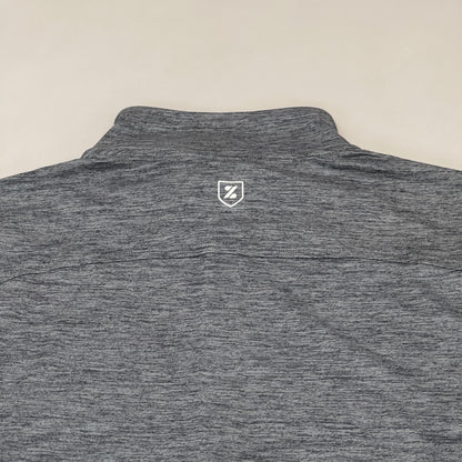 ZUSA Pull Over Shirt Long Sleeve Brisk Quarter Zip Women's Sz M Black Heather (New)