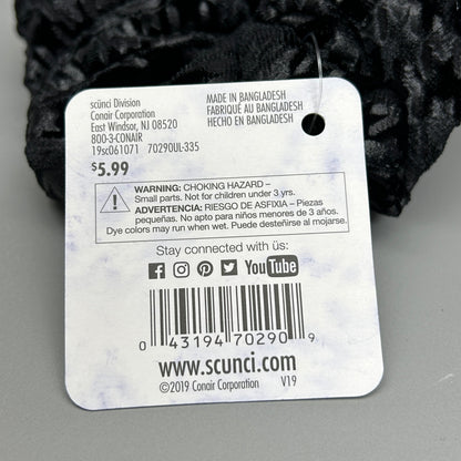 SCUNCI 3-PACK! Black Twister Ulta Ponytail Scrunchie (New)