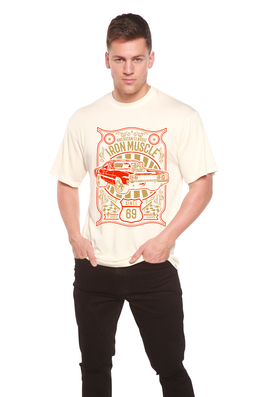 Iron Muscle Men's Bamboo Viscose/Organic Cotton Short Sleeve Graphic T-Shirt