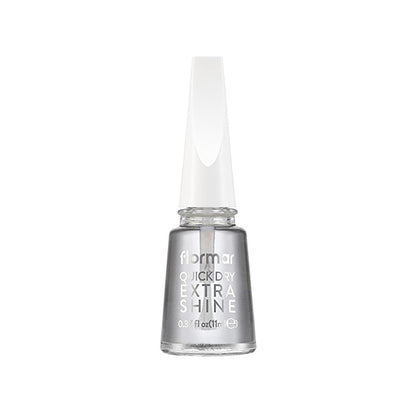 Flormar Quick Dry Extra Shine Nail Polish Top Coat - Fast Drying, High Gloss Finish for Long-Lasting Nail Polish