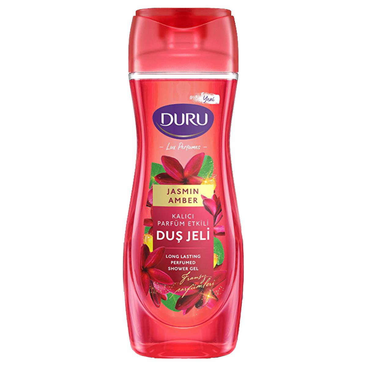 Duru Lux Perfumes Jasmin & Amber Shower Gel - Luxurious Moisturizing Body Wash with Long-Lasting French Perfume Notes