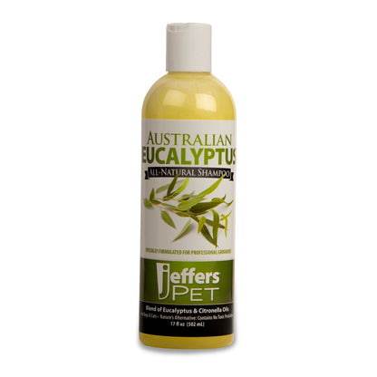Jeffers Australian Eucalyptus All-Natural Dog Shampoo - Aids in Repelling Fleas, Ticks, Flies & Mosquitos
