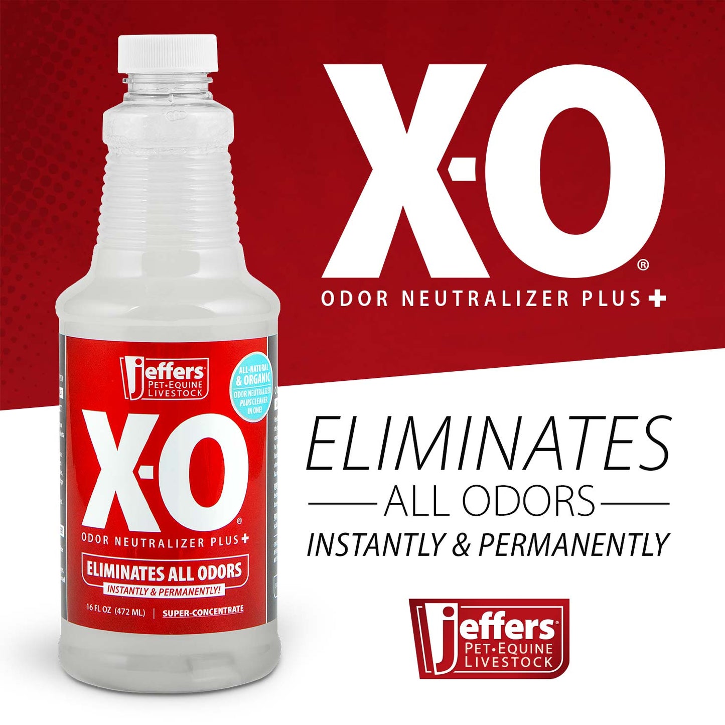 Jeffers X-O Pet Odor Neutralizer Plus + Cleaner Concentrate