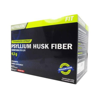 Nutraxin Psyllium Husk Fiber 30 Sachets - Natural Digestive Health Support & Constipation Relief Supplement