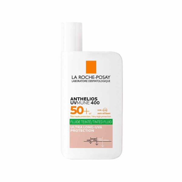 La Roche Posay Anthelios Uvmune 400 Oil Control Fluid Tinted Sunscreen SPF50+ - Protects Sensitive & Oily Skin