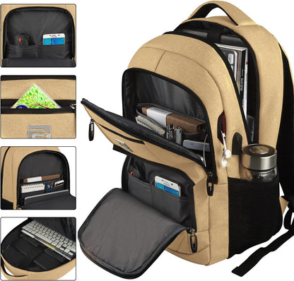 Slim Anti Theft Laptop Backpack 15.6 Inch USB Charging Travel Bag