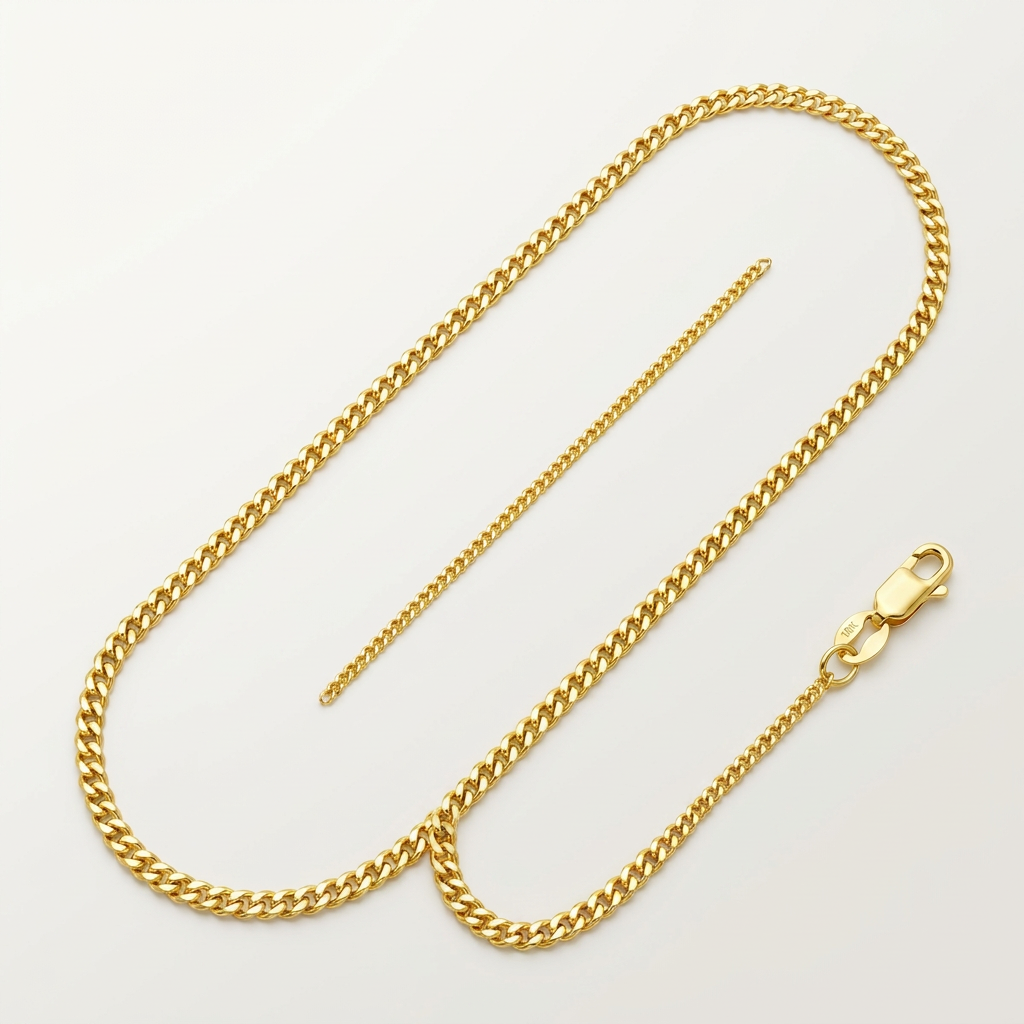 10k Yellow Gold Gourmette Chain 1.5mm