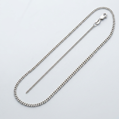 10k White Gold Gourmette Chain 1.5mm