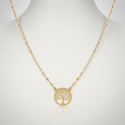 14K Yellow Gold Tree of Life Necklace