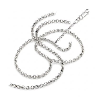 2.3mm 10k White Gold Rolo Chain