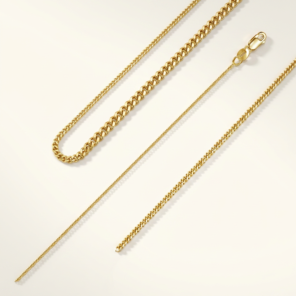 14k Yellow Gold Gourette Chain 1.0mm