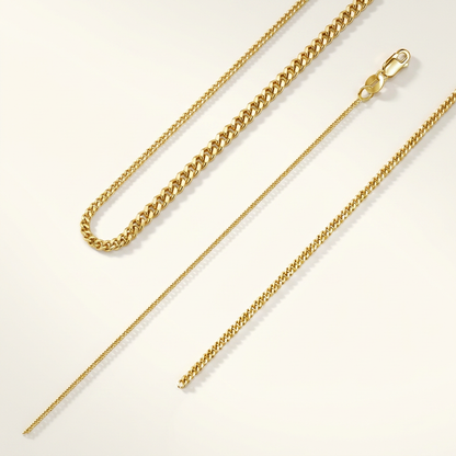 14k Yellow Gold Gourette Chain 1.0mm