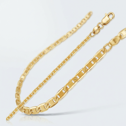 10k Yellow Gold Mariner Link Anklet 1.7mm