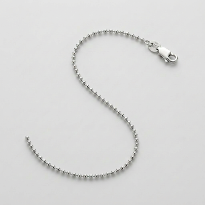 14k White Gold Bead Chain 1.0mm