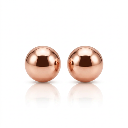 14k Rose Gold Round Stud Earrings (5.0 mm)