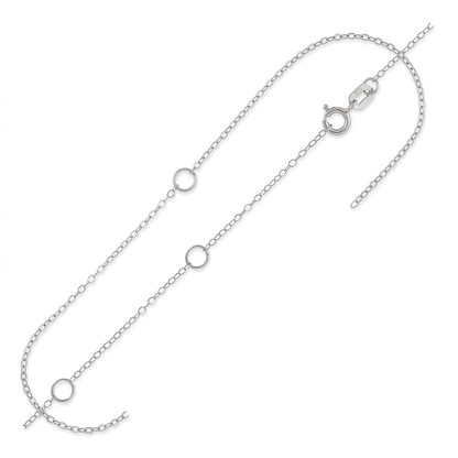 Double Extendable Piatto Chain in 14k White Gold (1.2mm)