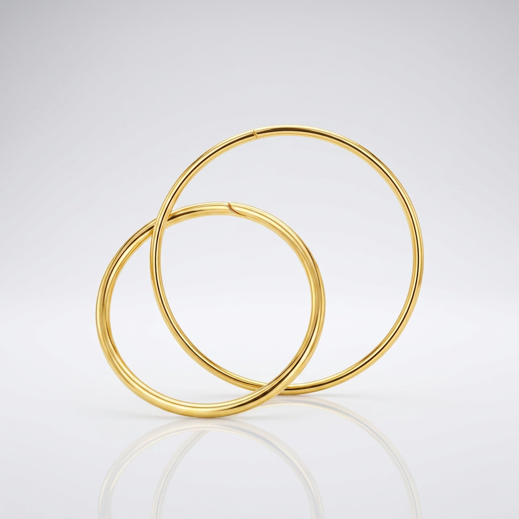 Endless Hoop Style Earrings in 14K Yellow Gold