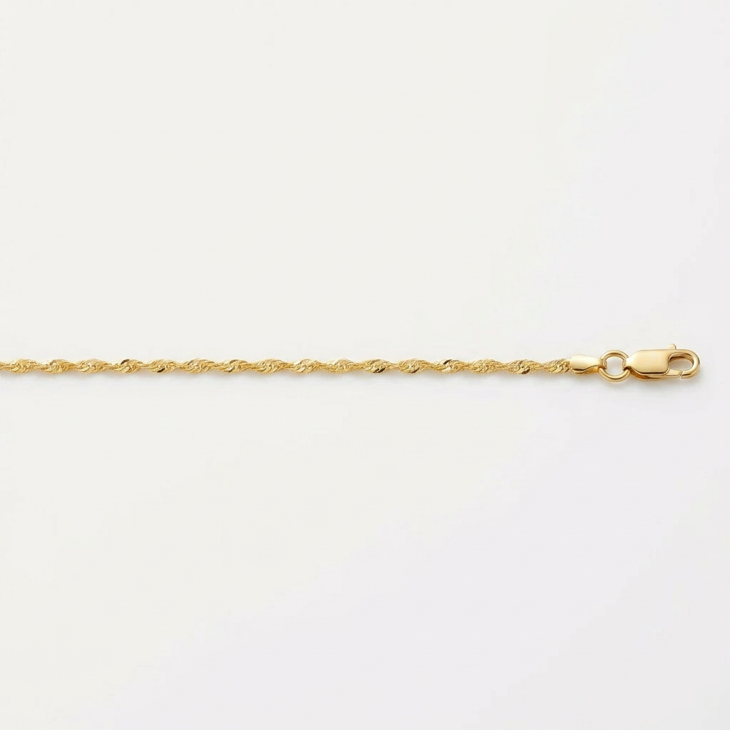 14k Yellow Gold Singapore Chain 1.7mm