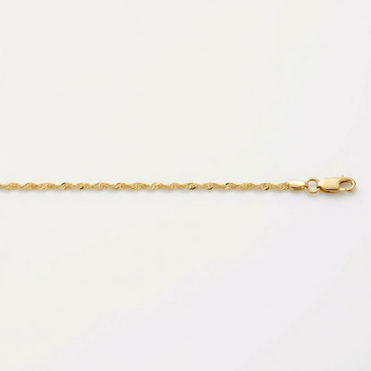 14k Yellow Gold Singapore Chain 1.7mm