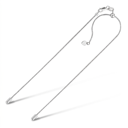 Sterling Silver 0.8mm Adjustable Snake Chain